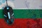 Bulgaria flag and computer mouse. Digital threat, illegal actions on the Internet