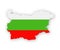 Bulgaria Flag Country Contour Vector Icon