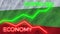 Bulgaria Flag and COVID-19 Coronavirus Economy Neon Titles â€“ 3D Illustrations