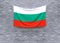 Bulgaria flag hanging on brick wall