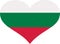 Bulgaria flag heart