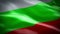 Bulgaria flag video waving in wind. Realistic Bulgarian Flag background. Bulgaria Flag Looping Closeup 1080p Full HD 1920X1080 foo