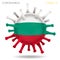 Bulgaria flag in virus shape