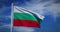 Bulgaria flag waving on a pole or flagpole - 3d Animation Video