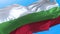 Bulgaria flag waving in wind 4K