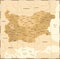 Bulgaria Map - Vintage Detailed Vector Illustration