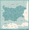 Bulgaria Map - Vintage Detailed Vector Illustration