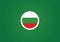 Bulgaria national flag circle shape country emblem state symbol icon
