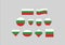 Bulgaria national flag tricolor emblem