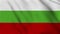 Bulgaria nationl flag close up waving video animation