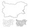 Bulgaria outline map administrative regions