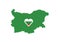 Bulgaria outline map country shape state borders national symbol flag