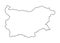 Bulgaria outline map vector illustration