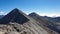 Bulgaria, Pirin Mountains, Kutelo 2 Peak and Vihren Peak.