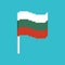Bulgaria Pixel flag. Pixelated banner Bulgarian. political bit i