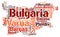 Bulgaria top travel destinations word cloud