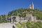 Bulgaria - Veliko Tarnovo - Gate, walls and cathedral of medieval castle Tsarevets on the hight hill above Yantra river