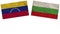 Bulgaria and Venezuela Flags Together Paper Texture Illustration