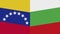 Bulgaria and Venezuela Two Half Flags Together