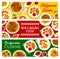 Bulgarian cuisine food banners, Bulgaria dishes