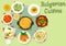 Bulgarian cuisine icon for food theme design