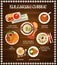 Bulgarian cuisine meals menu vector banner