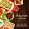 Bulgarian cuisine vector Bulgaria meals poster