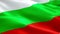 Bulgarian flag Closeup 1080p Full HD 1920X1080 footage video waving in wind. National 3d Bulgarian flag waving. Sign of Bulgaria s