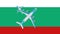 Bulgarian flag and planes. Animation of planes flying over the flag of Bulgaria.