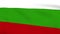 Bulgarian flag waving on wind