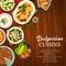 Bulgarian food dishes, restaurant menu cover page