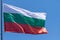 Bulgarian national flag. Republic of Bulgaria. BG