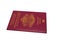 Bulgarian passport isolated on white background.