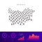 Bulgarian people map. Detailed vector silhouette. Mixed crowd of men and women. Population infographic elements