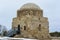 Bulgarian settlement. Limestone Black Chamber built in the 14th century in Bolgar
