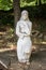 Bulgarian woman statue in a prayer