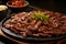 Bulgogi, thinly sliced marinated beef grilled to perfection