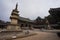 Bulguksa Temple , Seokgatap Dabotab pagoda and Daeungjeon Hall during winter morning at Gyeongju , South Korea : 10 February 2023