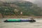 Bulk barge on the Yangtze River Qutang Gorge, Baidicheng, China