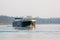 Bulk-carrier barge on waterway river Rhine