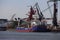 Bulk Carrier Nordness moored in the Botlek Harbor in the port of Rotterdam