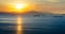 Bulk-carrier Ship At Sunset In The Sea On Sunset. Gelendzhik, Ru