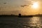 Bulk carrier vessel sailing through the Bosporus strait