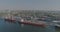 Bulk carriers in the seaport, ships for the transport of bulk cargo general plan