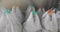 Bulk material big bag. Industrial bag. Large industrial bags for heavy loads. Warehouse with Bulk Bag.