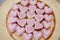 Bulk treats with a heart shape