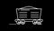 Bulk wagon line icon on the Alpha Channel
