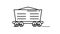Bulk Wagon line icon on the Alpha Channel