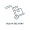 Bulky delivery vector line icon, linear concept, outline sign, symbol