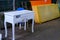 Bulky waste, old furniture, tables, used things on the street before it is collected, problem of shredding garbage, disposal of